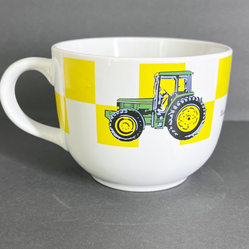 JOHN DEERE nothing runs like a deere JUMBO coffee mug CAPPUCCINO Gibson EUC